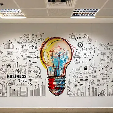 Office Wall Graphics Dubai — Black Lion Sign Dubai